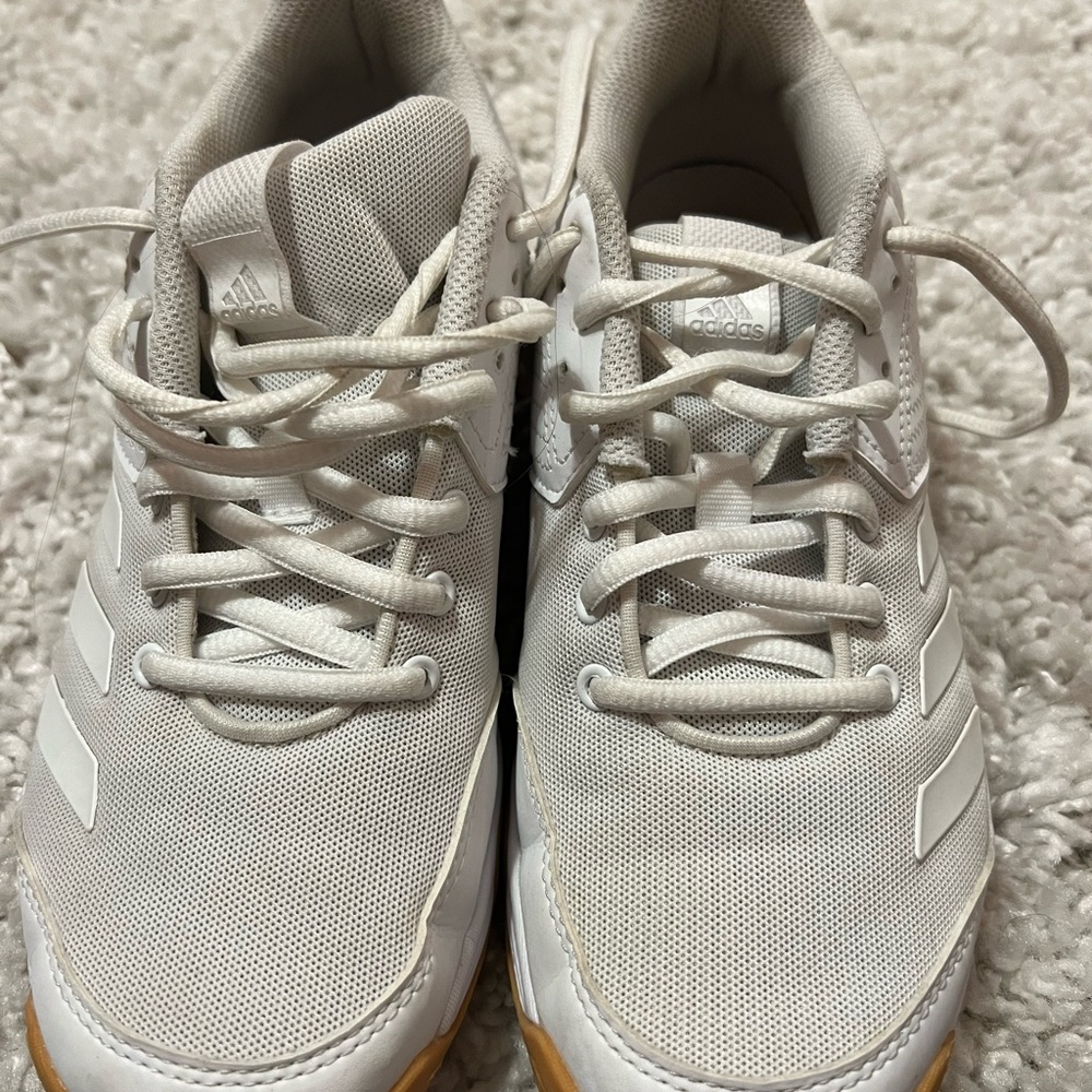 White Adidas volleyball shoes for girls!
